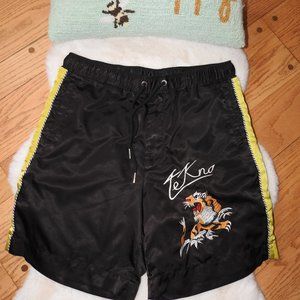 Diesel Black Satin Boxing Shorts Large Tekno